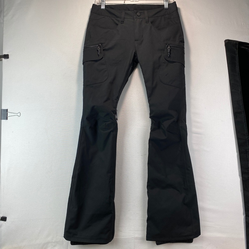 Burton W Gloria Tall PT Snowboard Pants Women XS Black Slim Fit Living Lining